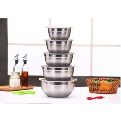 China Sustainable Stainless Steel Salad Bowl Set With High Quality Stainless Steel Egg Bowl With Cover for sale