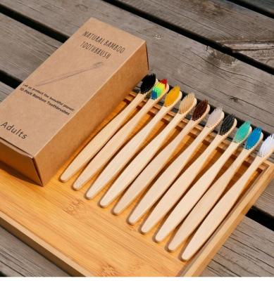 China Bamboo Toothbrush Adult Natural Organic Bamboo Toothbrush Home Eco - Friendly With Many Color for sale