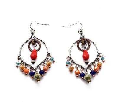 China Vintage Vintage Statement Drop Dangle National Style Bohemian Earrings Boho Dangle Earrings for sale