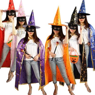 China Cloth Women Costume Witch Hats Halloween Dress Party Props Decorations for sale