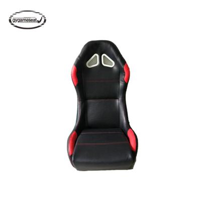 China Ergonomically Designed Folding Game Racing Seat Gaming Chair Cockpit Chair Black Simulator Leather Racing Seat GY028 for sale