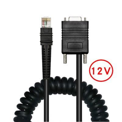 China 2M 5M 12V RS232 RJ45 Barcode Scanner Fast Charging Spiral Cable For Zebra DS3608/DS3678/LI3608/LI3678 Barcode Scanner Cable for sale