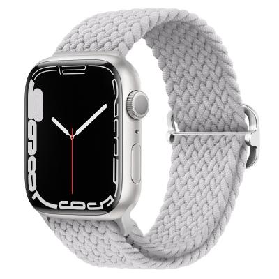 China Rainbow Colors Adjustable Replacement Band Buckle Cloth 22mm Width Nylon Watchband Watch Strap For Apple Watch Band Watch Strap for sale