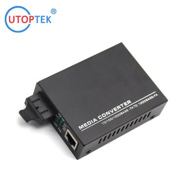 China Gigabit Single Mode Fiber to Ethernet 10/100/1000m Sc Port Dual Fiber Media Converter for sale