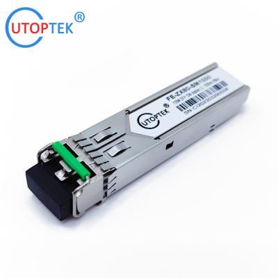 China 155M Dual LC SFP 80km 1550nm SFP Transceiver Module for ZTE/Cisco/Huawei/HPE/Aruba/Mikrotik for sale