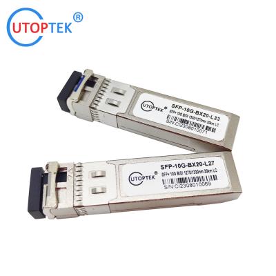 China 10Gb/s SFP+ SM Bidi LC 20km 1270/1330nm Fiber optical sfp transceiver module for cisco/huawei for sale