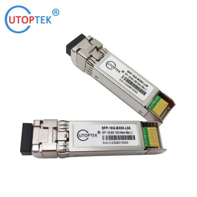 China 10Gb/s SFP+ SM Bidi LC 80km 1490/1550nm Fiber optical 10G 80km sfp transceiver module for cisco/huawei for sale