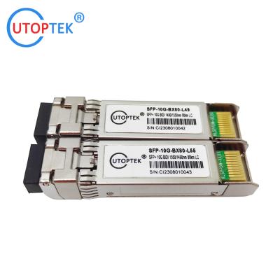 China 10g SFP+ Bidi 80km 1550nm/1490nm LC Connector SFP Module transceiver for cisco/huawei for sale