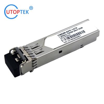 China 1.25G CWDM SFP 40km 1270~1610nm optical fiber transceiver module for cisco/huawei/Extreme/Alcatel/Arista for sale