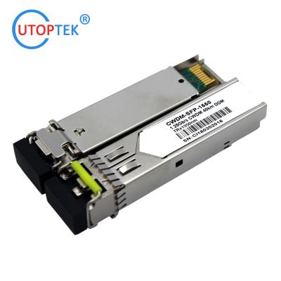 China 1.25G CWDM SFP 80km 1270~1610nm optical fiber transceiver module for cisco/huawei/Extreme/Alcatel/Arista for sale