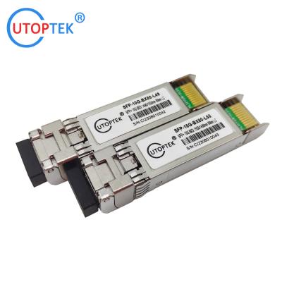 China 10G Bidi LC 80km 1490/1550nm Fiber optical 10G 80km sfp transceiver module for cisco/huawei for sale