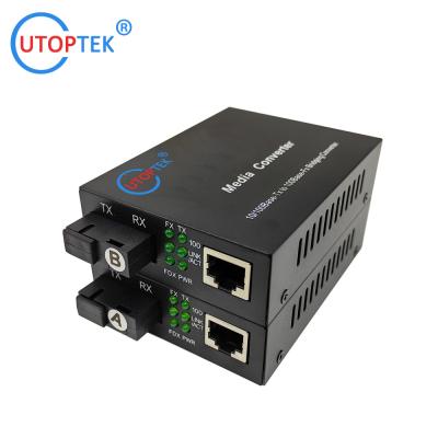 China 10/100Mbps Single Mode Single Fiber 20KM Optical Transmission Product Fiber Media Converter for sale