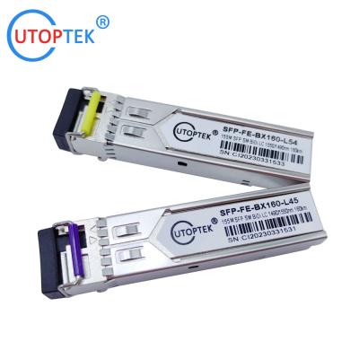 China 155M SFP SMF Bidi LC 160km 1490/1550nm optical fiber sfp transceiver module for cisco/huawei/ZTE/Viettle for sale