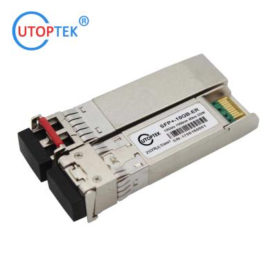 China Huawei/Cisco/HP/Juniper Compatible 10G SFP+ ER 40Km 1550nm SM Duplex LC optical transceiver for sale