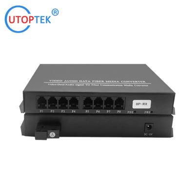 China 8Ch Telephone to fiber optic converter PCM Voice over fiber Optic Media Converter fxs/fxo to fiber converter for sale