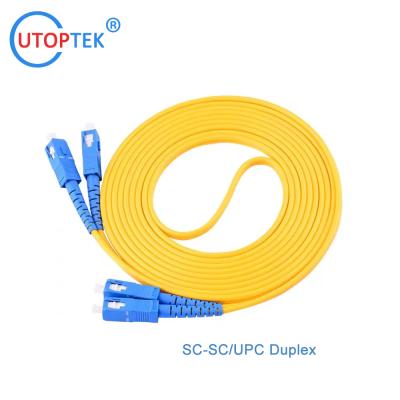 China Duplex SC/FC/ST/LC fiber patch cord 0.9/2.0/3.0mm UPC/APC LSZH1m/2m/3m/5m/10m/50m patch cord cable  customized for sale