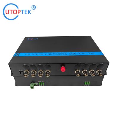 China 8ch 1080P BNC video, with Rs485 data, Fiber FC/SC/ST 20km, HD-CVI/AHD/TVI 1080P Coaxial Video over Fiber Converter for sale