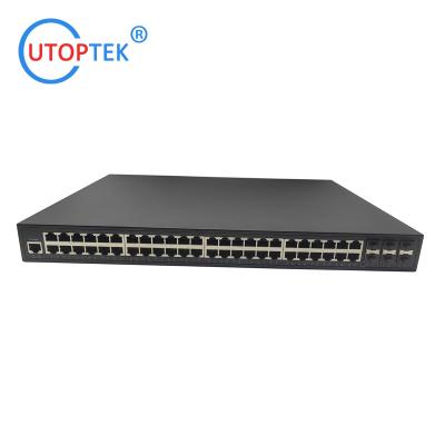 China Layer3+ Management 48 port 10/100/1000M RJ45+6port 10G SFP/SFP+ Fiber Network Ethernet switch(UT-SW48G-6SFP+) for sale