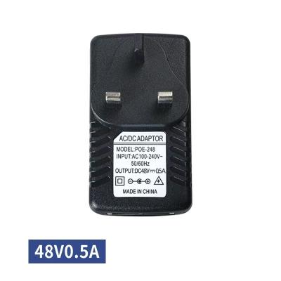 China 10/100Mbps DC48V/0.5A POE Power adapter US/EU/UK/AU available power for CCTV poe IP Camera using for sale