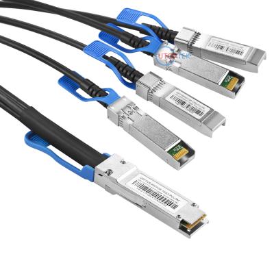 China 100G QSFP28 to 4xSFP28 Passive Direct Attach Copper (DAC) Twinax Cables 0.5m-3m for data center for sale