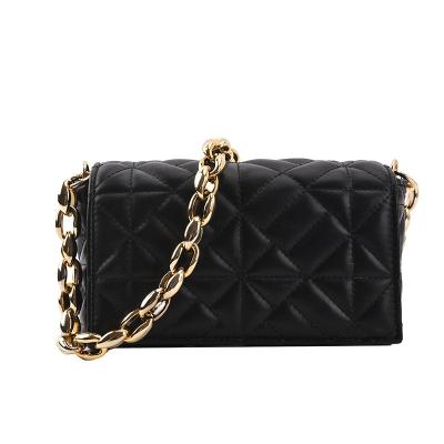 China High quality women's shoulder bags shoulder purses and thick chain quilted handbag women grab bags ladies handbag for sale