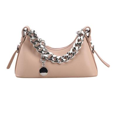 China High Quality Ladies Messenger Bag Fashion Chain Simple Cross - Body Shoulder Armpit Bag Fashion Soft Crescent Women Handbag for sale