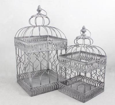 China Garden Planter Home Decor Wholesale Metal Country Garden Decor Vintage Chic Bird Cage For Planting for sale