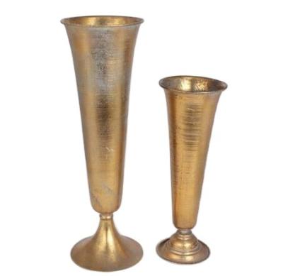 China Wedding Decorative Gold Metal Flower Vase For Wedding And Home Decoration for sale