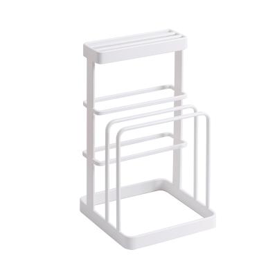 China Sustainable Kitchen Metal Storage Rack Draining Rack Pot Cover Knife Cutting Board Draining Rack Kitchen for sale