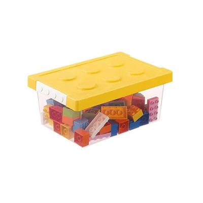 China Sustainable Storage Box For Toys Blocks Style Stackable Toys Storage Box With Lid Closet Storage And Organization for sale