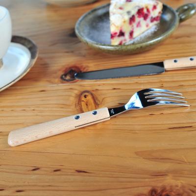 China Metal Japanese-made High Quality Dining Fork Wood Handle Stainless Steel Fork for sale