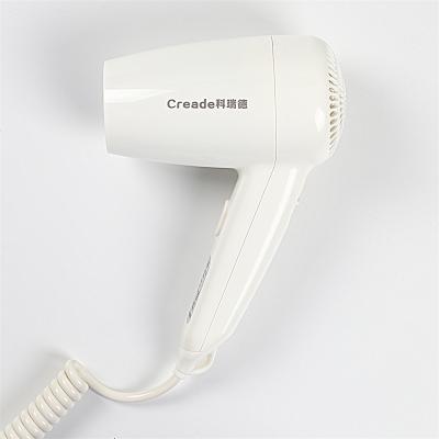 China Hotel Professional Wall Mounted Hair Blow Dryer 1600w Heat Fan Foldable for sale