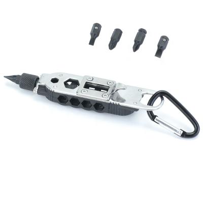 China Repair Tool Kit EDC Hex Key Screwdriver with Small Led Light Screwdrivers with Led Light/Bottle/Carabiner Opener, Pocket Screwdriver for sale