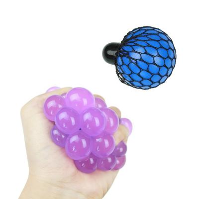 China Relaxation Grape Relieve Pressure Mesh Squeeze Ball, Squishy Squeeze Mesh Ball, Adults Mesh Ball Vent Toy Squishy Kids Anti-Anxiety for sale