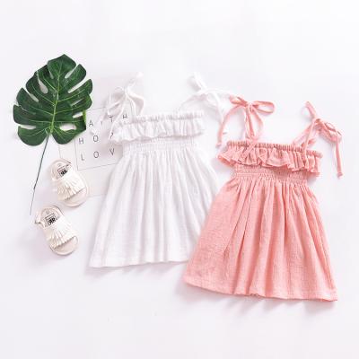 China New Stats Summer Anti-wrinkle Baby Girls Princess Kids Dress Strapless Strap Beach Skirt for sale