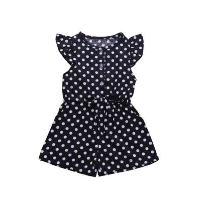 China 2020 Summer Polyester/Cotton lyc-1881 New Dot Girls Overalls Kids Playful Rompers Children's Clothing for sale