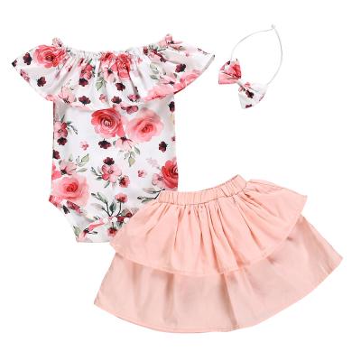 China Overalls soft clothes lyc-2178 newborn baby clothes sets pink floral bounce baby clothes summer newborn organic suit for sale