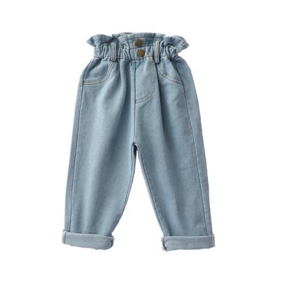 China Wholesale LYC-2263 Girls Jeans Trousers Babies Casual Pants QUICK DRY Tops For Kids for sale