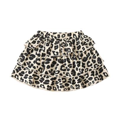 China Breathable New Baby Toddler Kids Leopard Skirt Sportswear Kid Girl Leisure Skirts lyc-2480 2021 for sale