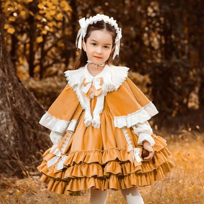 China Anti-wrinkle Embroidery Baby Lolita Dress 6263 Princess Lolita Style Tutu Dress Spanish Birthday Party Children Kids Girl for sale