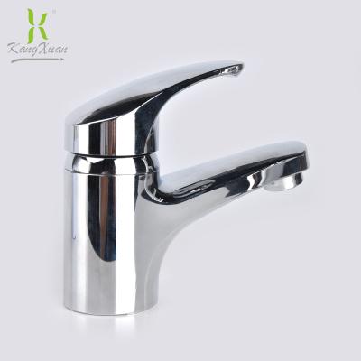 China New White Wash Basin Metered Single Hole Taps Hot And Cold Water Bathroom Faucet Certified Plastic Chrome for sale