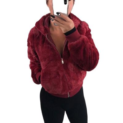 China Latest Fashion Design Spring Women Wool Winter Mink Fur Women Jackets High Quality Solid Color Breathable Coats for sale