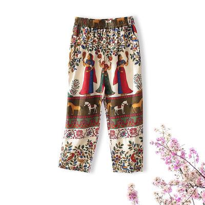 China Spring and Autumn Cotton Women's QUICK DRY Wide Leg Pants Casual Loose Harlan Carrot for sale