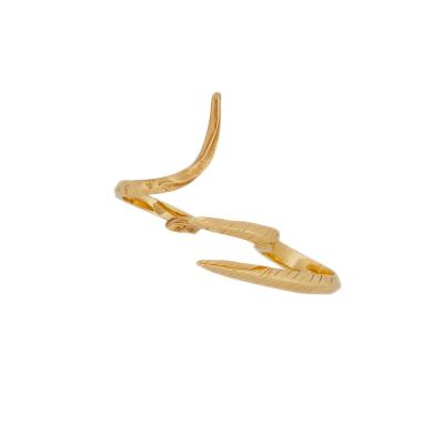 China 20mm Environmental Friendly 18K Gold Plated Hot Selling High Quality Fashionable Simple Claw Ring For Women for sale