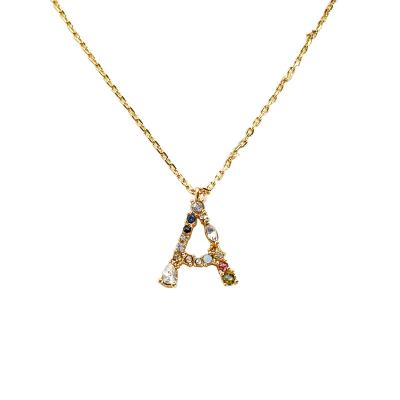 China 49cm Environmental Friendly 18K Gold Plated Hot Selling High Quality Fashionable Letter Necklace For Women for sale