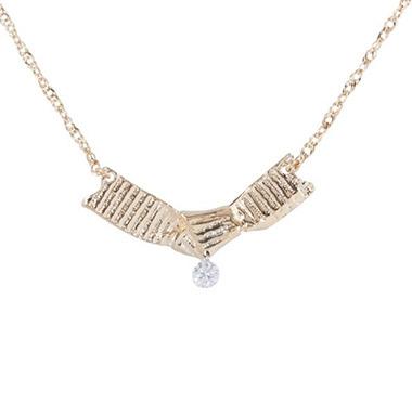 China 27mm Environmental Friendly 18K Gold Plated Hot Selling High Quality Sliver Zircon Necklace For Women for sale