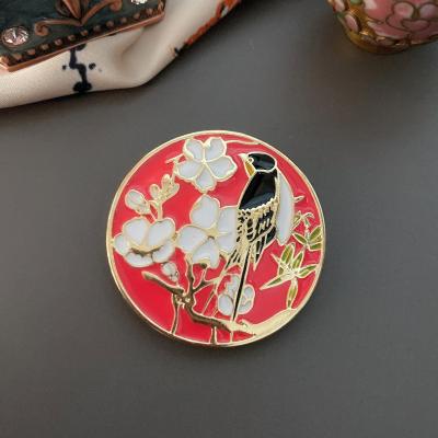 China China Factory Price Environmental Friendly Happy Enamel Classic Temperament Brooch Pin For Women for sale