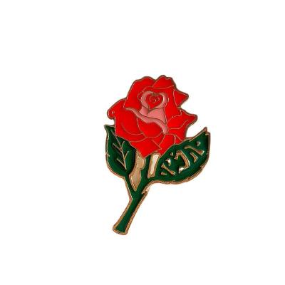 China Vintage Environmentally Friendly Wholesale Chinese Palace Drop Chandelier Enamel Rose Hanfu Brooch For Women for sale