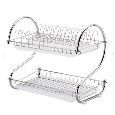 China Viable Wholesale Adjustable Kitchen Dish Rack Stainless Steel Shelf Storage Rack Dish Rack for sale