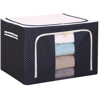 China 2021Home Storage Viable Nonwoven Fabric Collapsible Fabric Storage Boxes for Dress Clothes Toy Stackable Bins Organizer Collapsible for sale